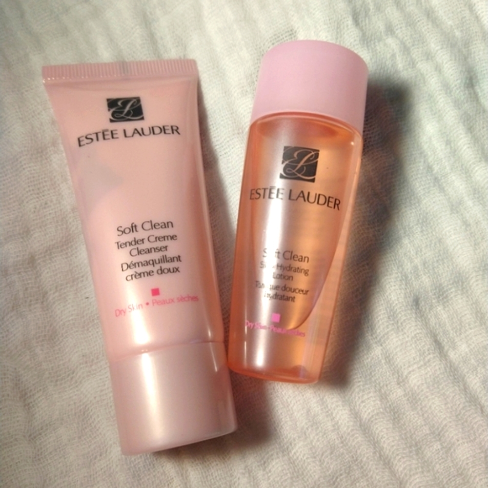 NEW Estee Lauder Soft Clean Tender Creme Cleanser & Silky Hydrating Lotion